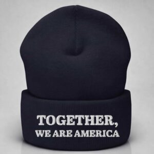 together we are america knit beanie hat1