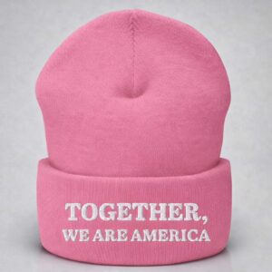 together we are america knit beanie hat3