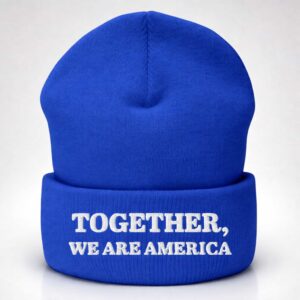 together we are america knit beanie hat2
