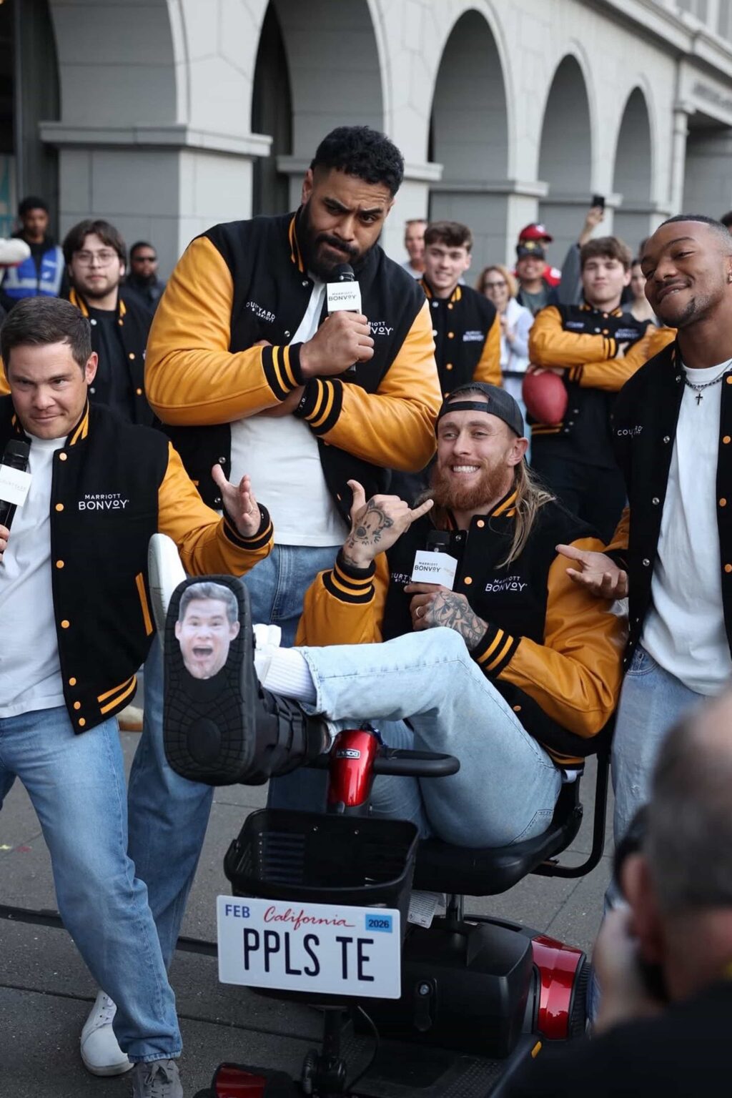 george kittle marriott bonvoy varsity jacket1
