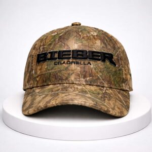hailey bieber coachella 2026 camo hat