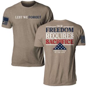 lest we forget our freedom requires sacrifice shirt1