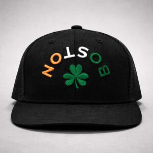 drake maye boston shamrock upside down hat4