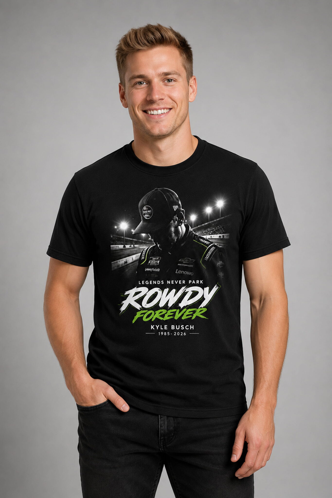 2026 racing kyle busch legends never park rowdy forever shirt