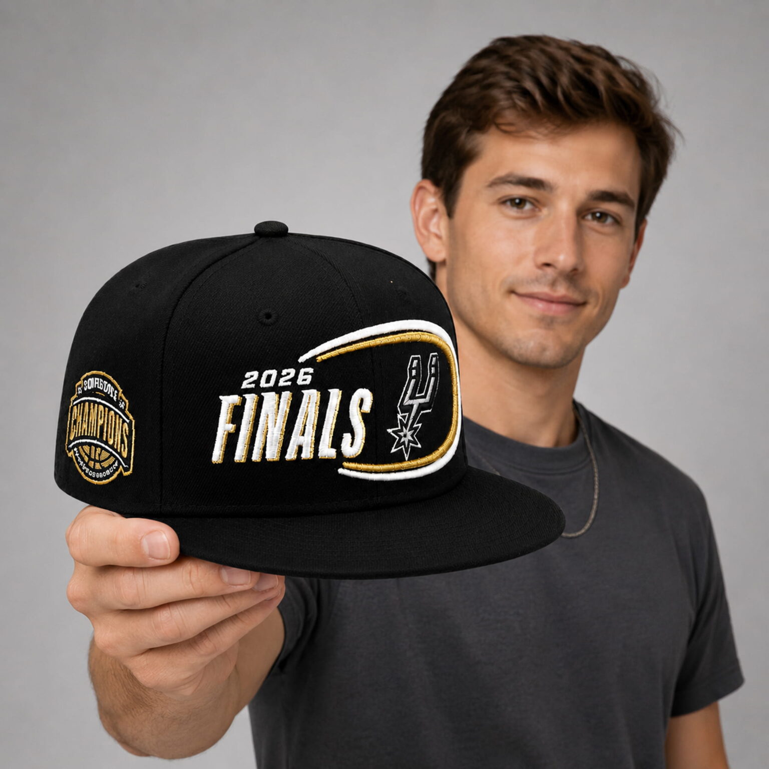 2026 spurs western conference finals champions locker room hat3
