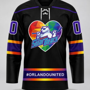 Solar bears pride night 2026 rainbow heart hockey jersey