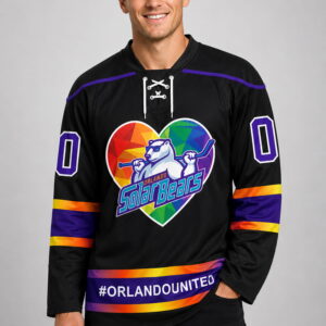 Solar bears pride night 2026 rainbow heart hockey jersey2