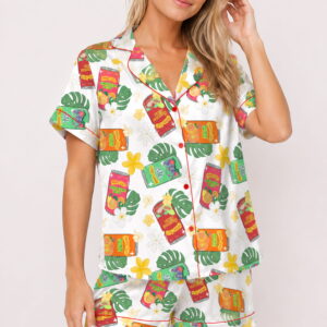 aloha puakenikeni hawaiian juice silky satin pajama set for women1