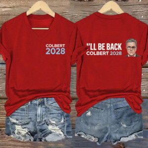 colbert 2028 ill be back v neck shirt