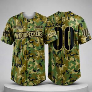fayetteville woodpeckers military appreciation 2026 night jersey