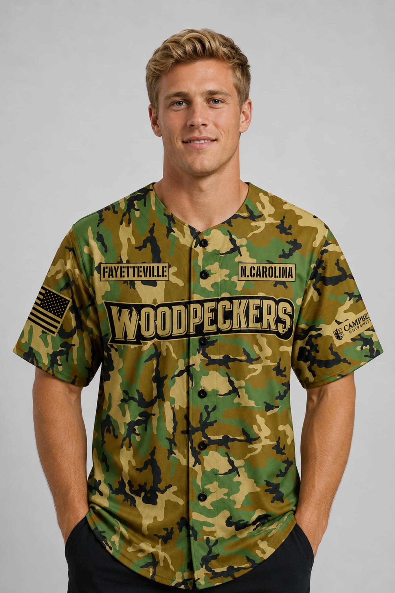 fayetteville woodpeckers military appreciation 2026 night jersey3