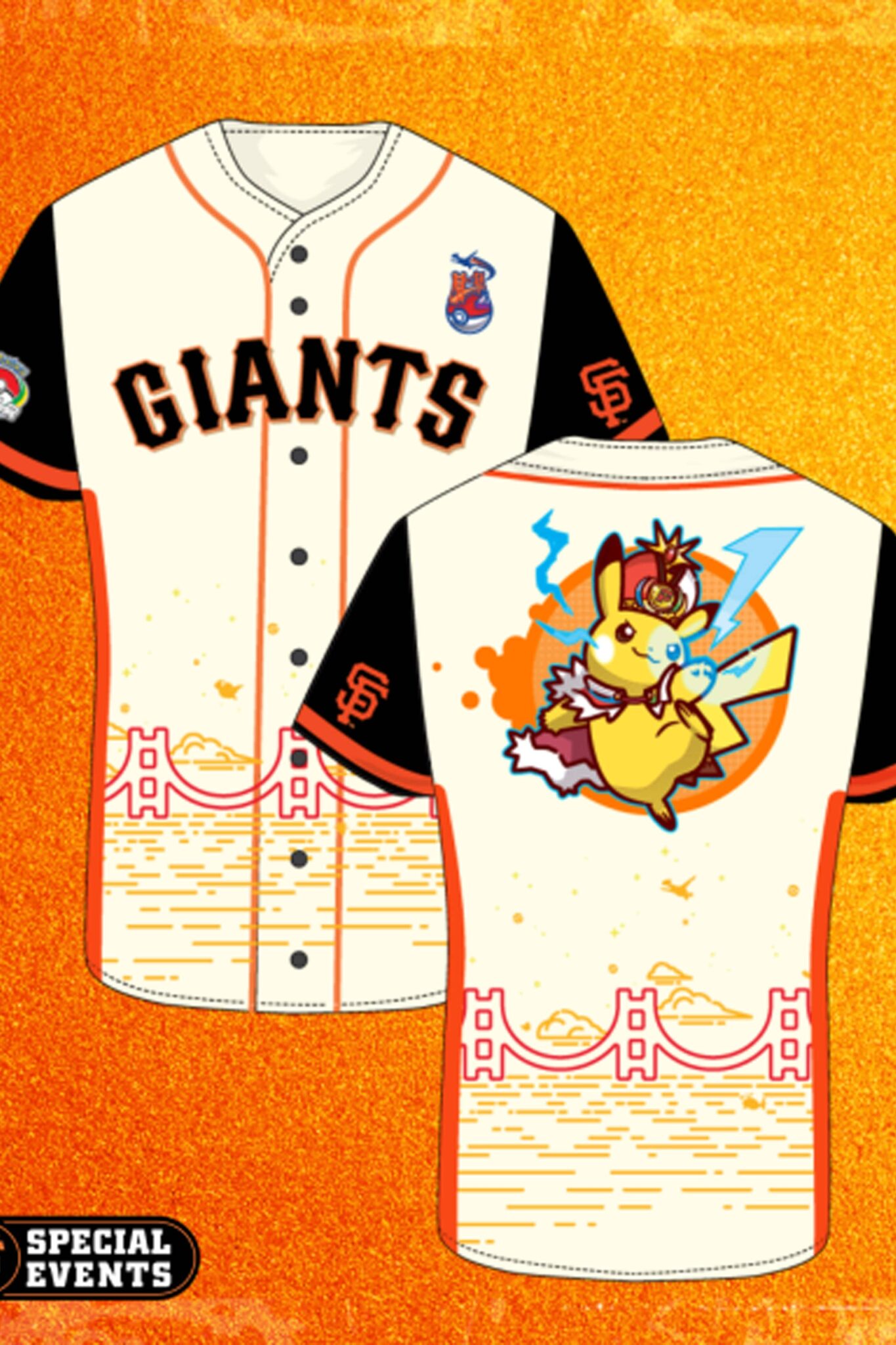 San Francisco Giants Pokémon Worlds Night 2026 Pikachu Jersey