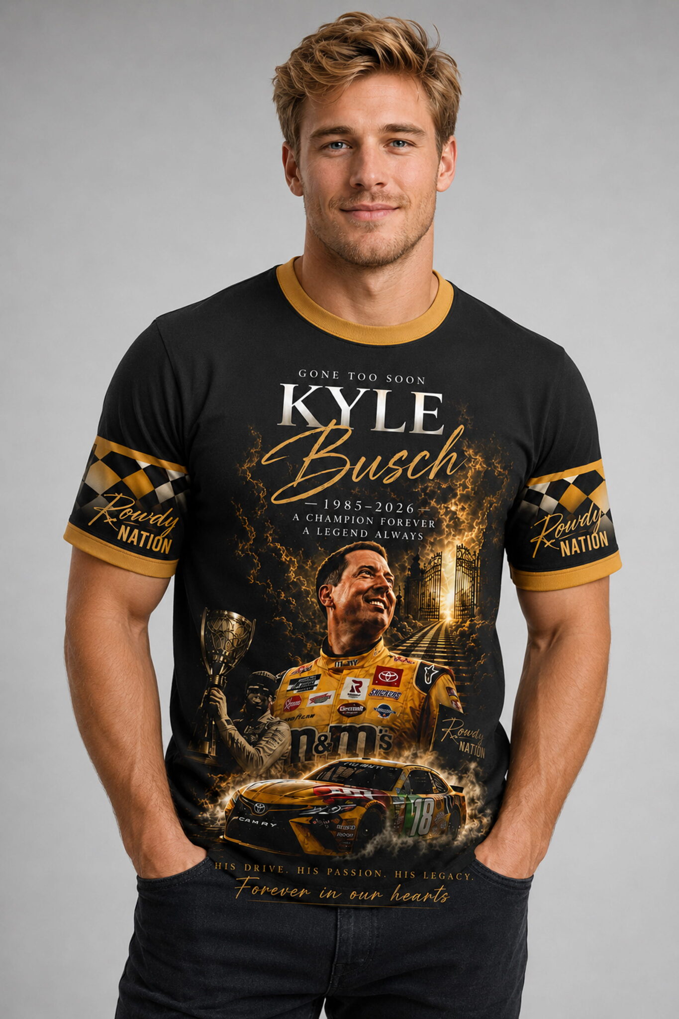 gone too soon kyle busch 1985 2026 memorial shirt2