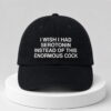 i wish i had serotonin instead of this enormous cock hat