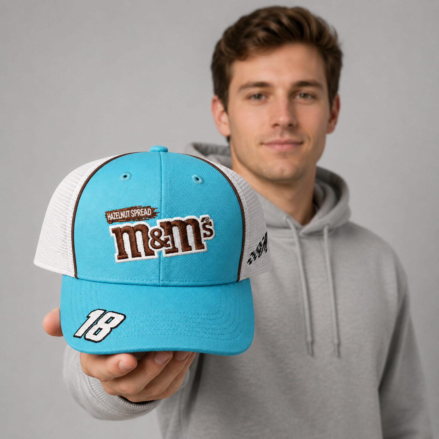 kyle busch 18 hazelnut spread m&ms hat2