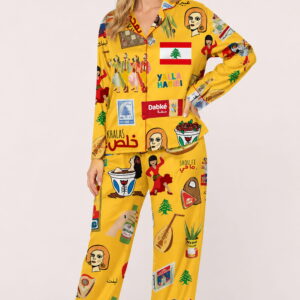 lebanese satin pajama set for women2