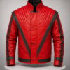 michael jackson red halloween leather jacket