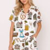 oktoberfest satin pajama set for women
