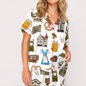 oktoberfest satin pajama set for women1