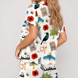 palestine satin pajama set for women1