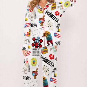 puerto rico satin pajama set for women2