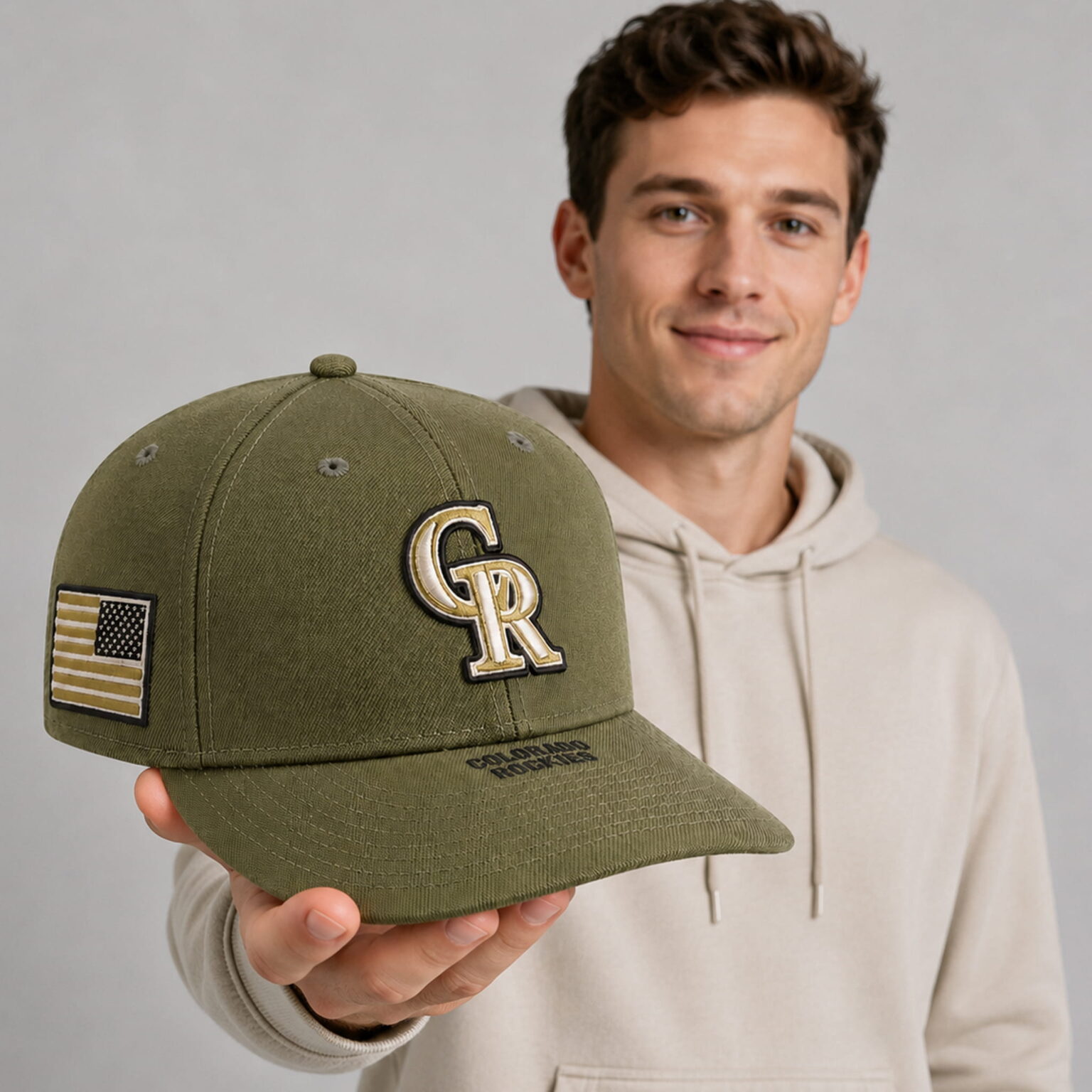rockies armed forces day 2026 green hat2