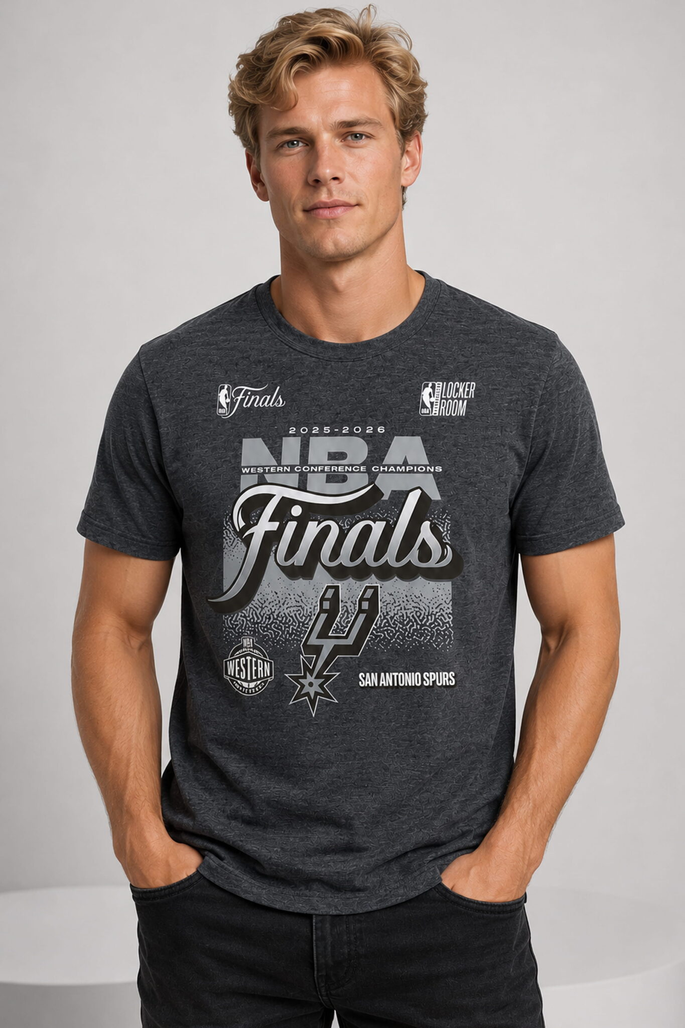 spurs 2025 2026 western conference champions locker room shirt2