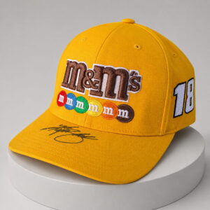 kyle busch 18 joe gibbs racing m&m yellow hat1