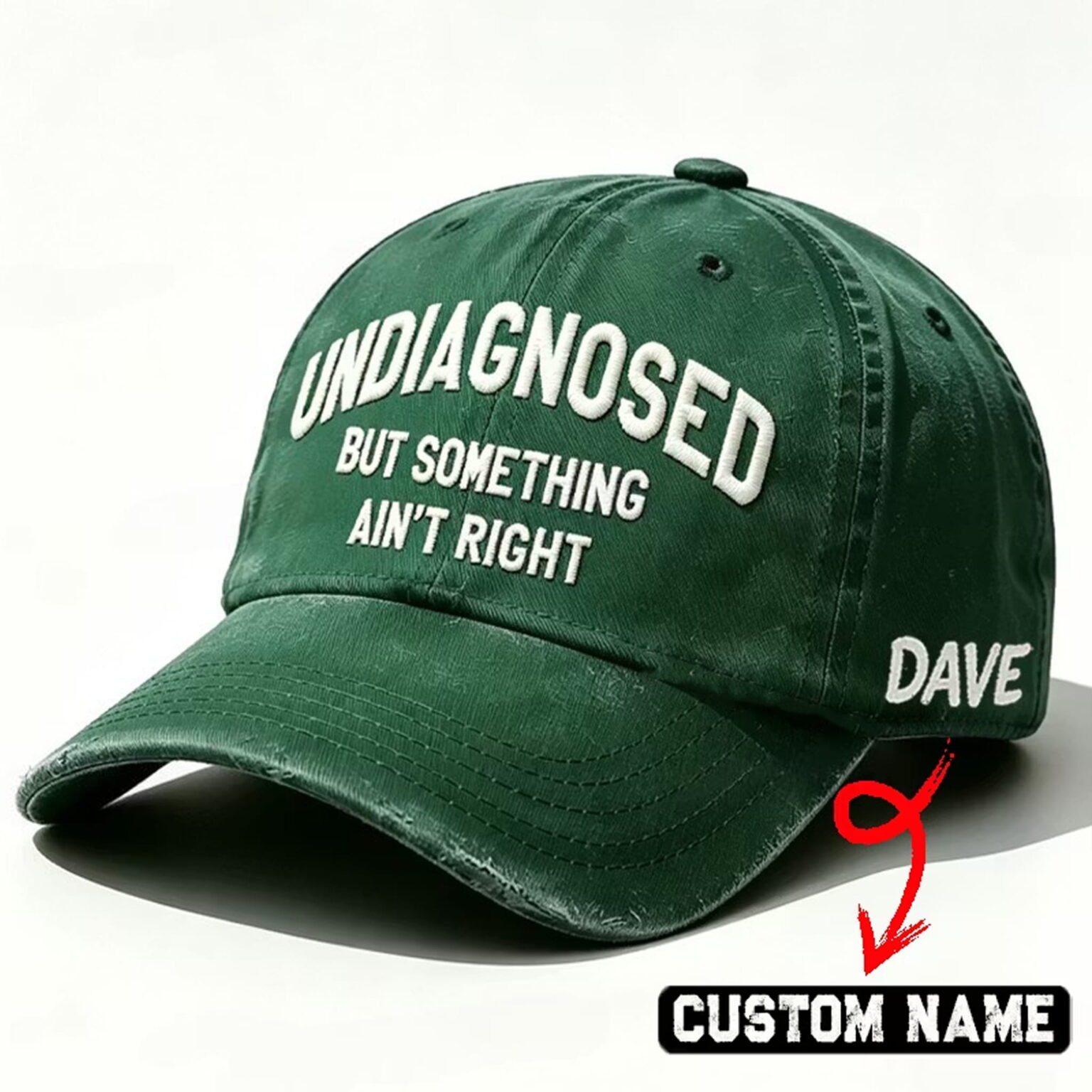 undiagnosed but something aint right embroidery hat