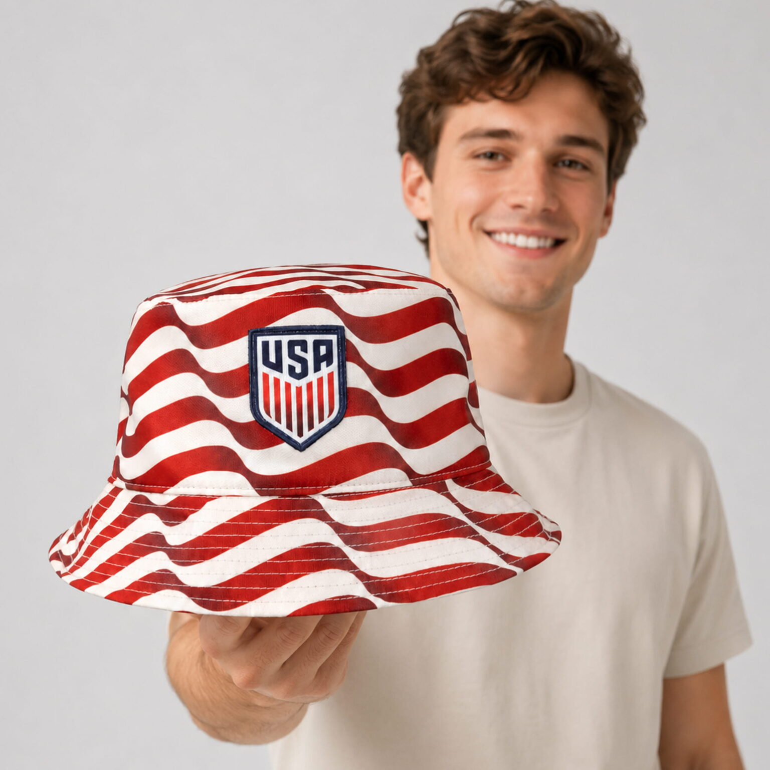 usa world cup 2026 usmnt stripe bucket hat1