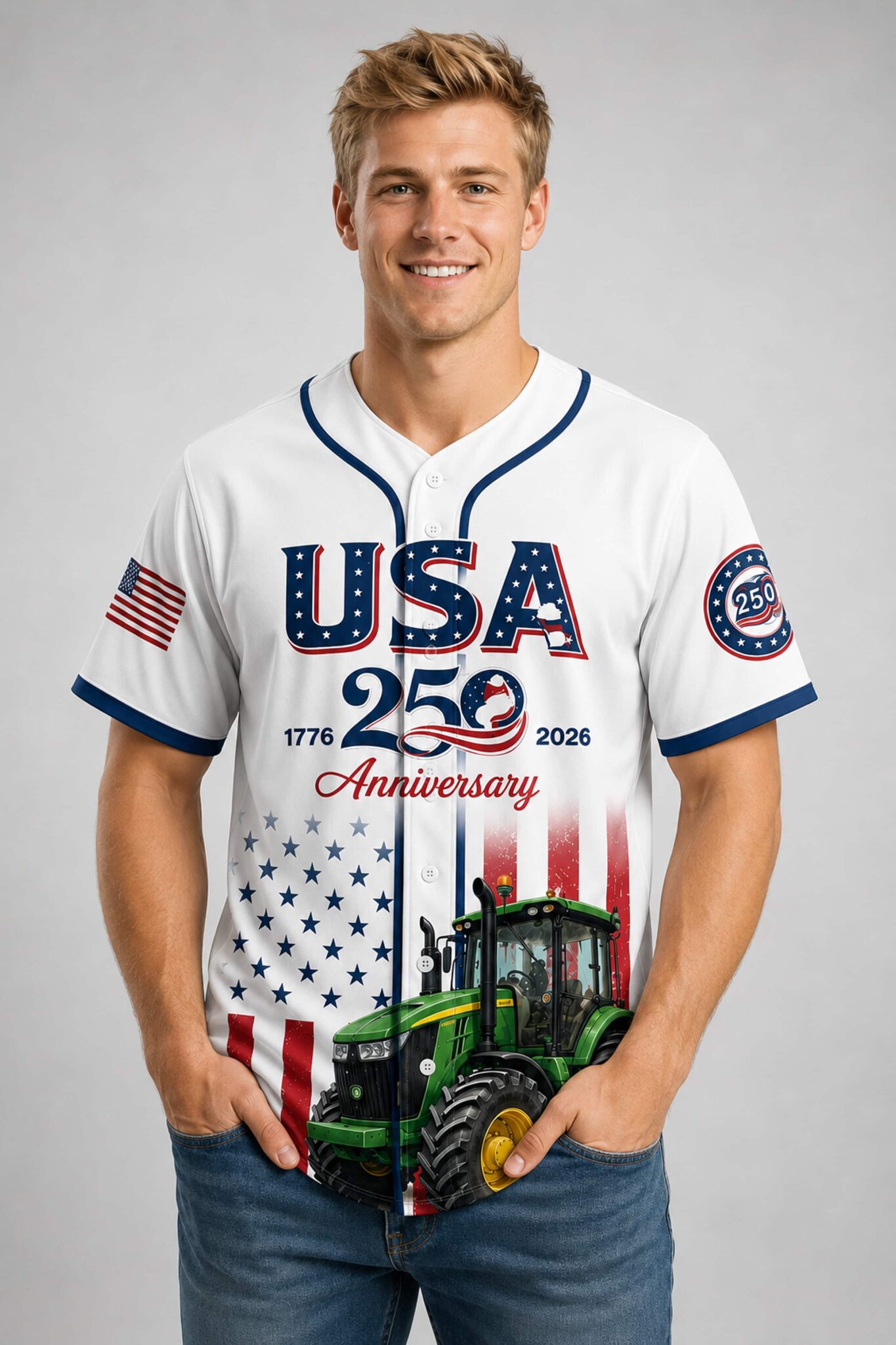 2026 usa 250 anniversary green tractor baseball jersey2