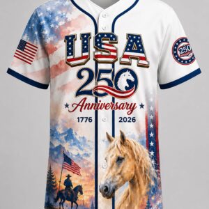 2026 usa 250th anniversary horse baseball jersey