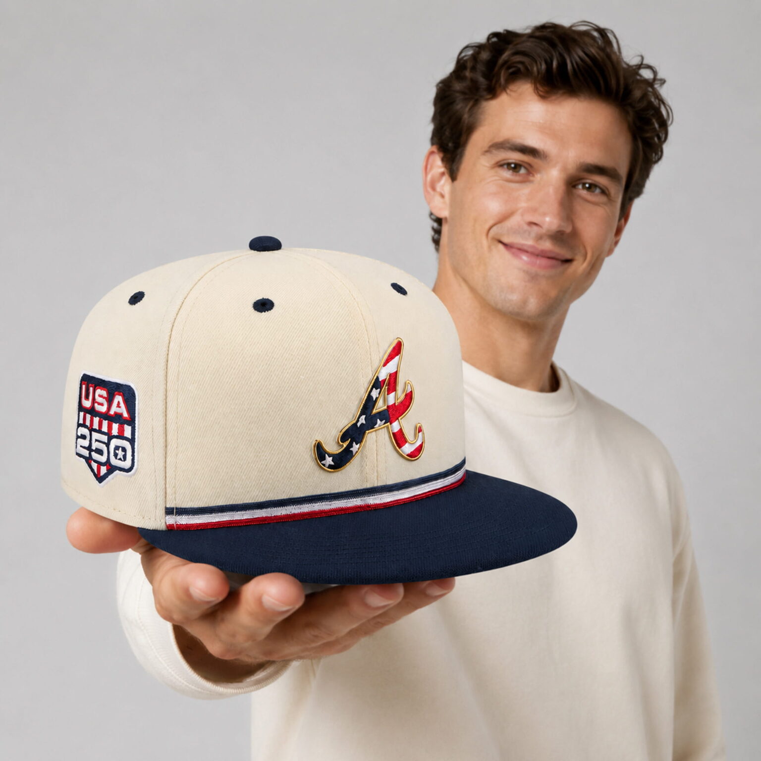 braves usa 250th anniversary fourth of july snapback hat2