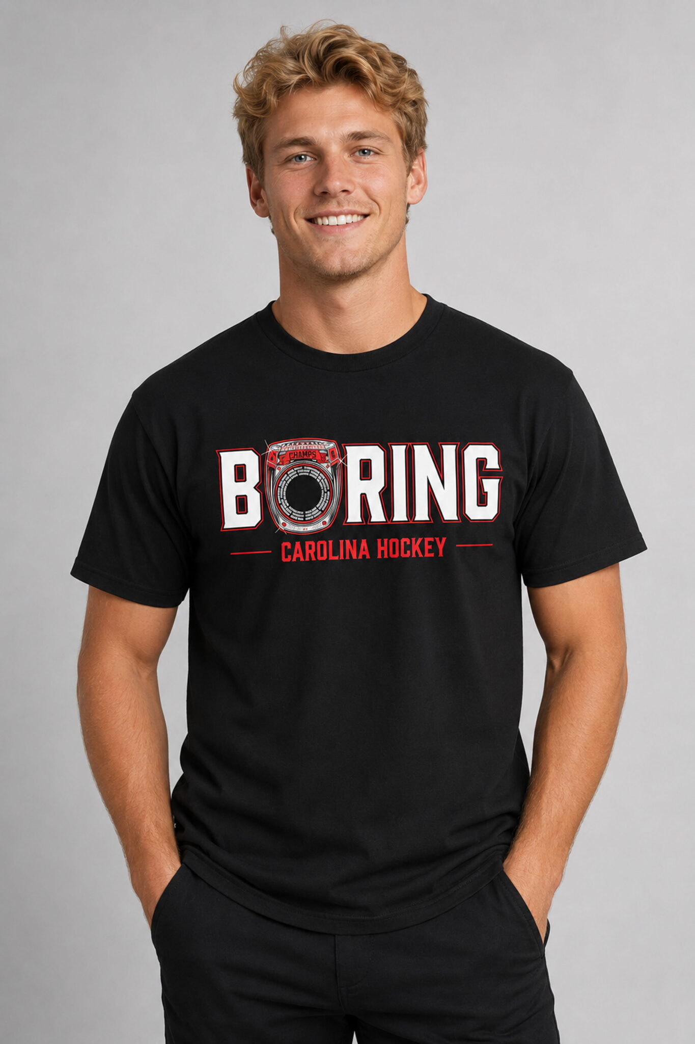 carolina hockey boring champs shirt2