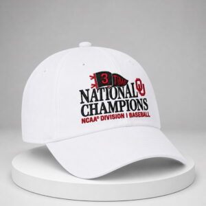 oklahoma sooners 3 time national champions baseball hat1