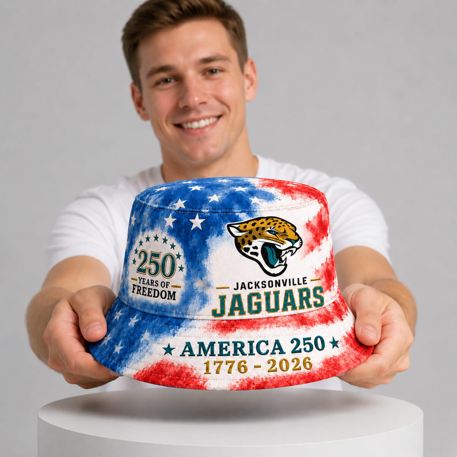 jaguars 250th anniversary years of freedom bucket hat