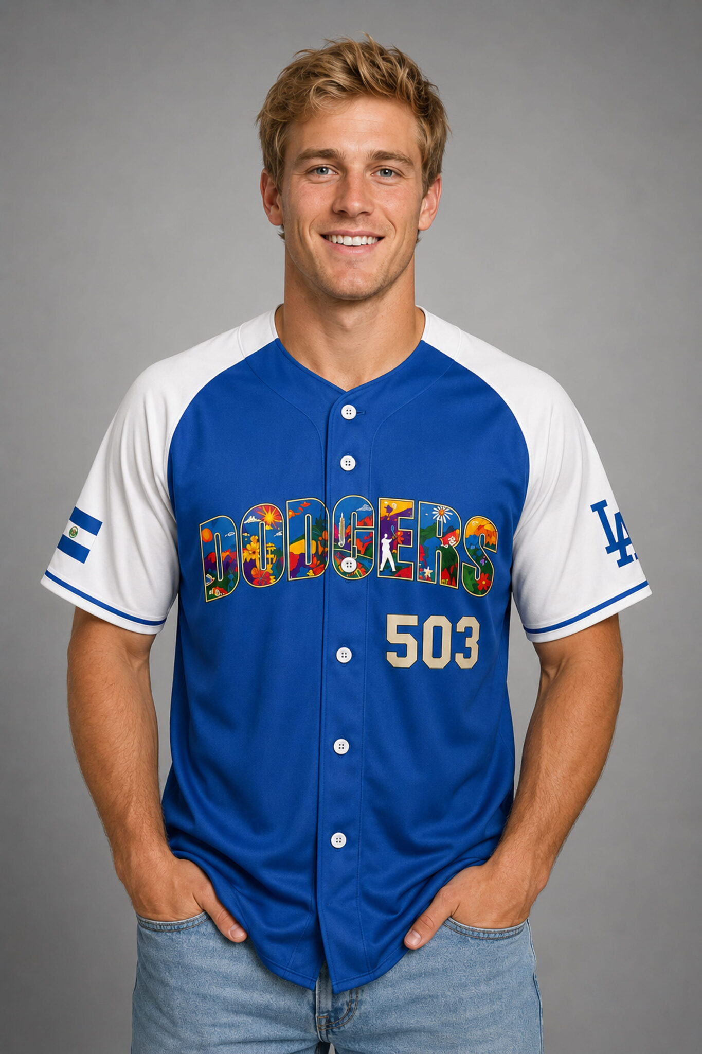 la dodgers 503 salvadoran heritage night 2026 baseball jersey1