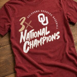 oklahoma baseball 3 time national champions shirt1