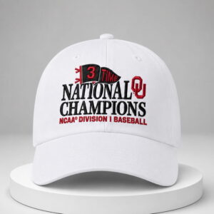 oklahoma sooners 3 time national champions baseball hat