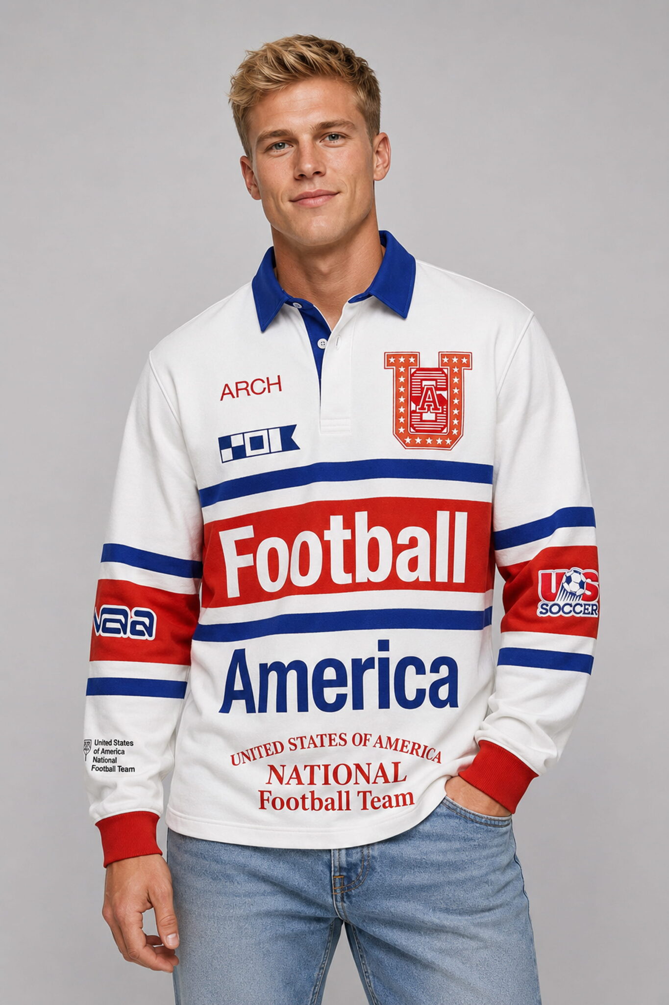 team usa virgil abloh archive long sleeve polo shirt2