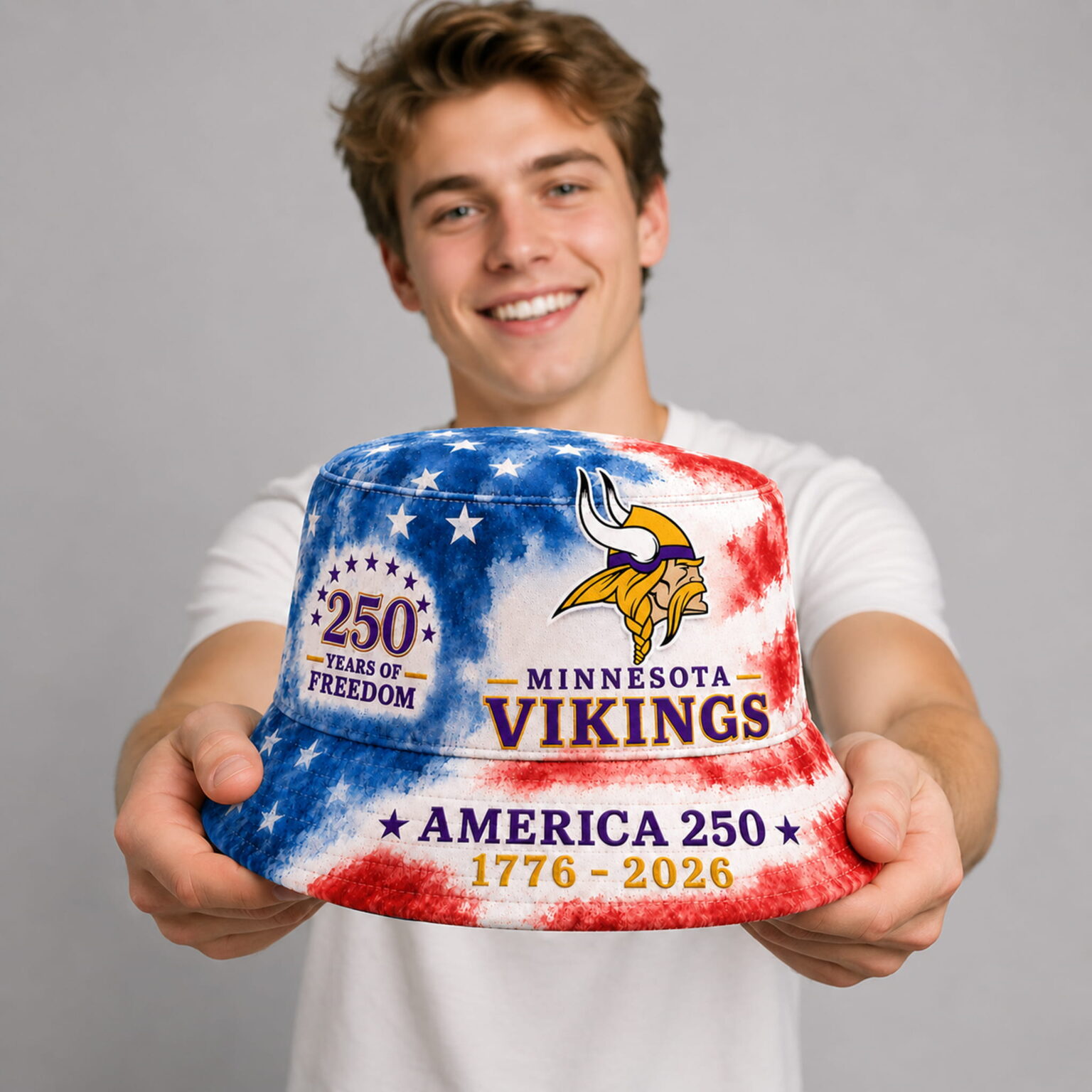 vikings 250th anniversary years of freedom bucket hat1