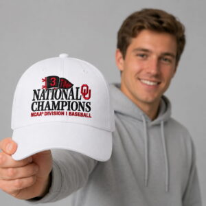 oklahoma sooners 3 time national champions baseball hat2