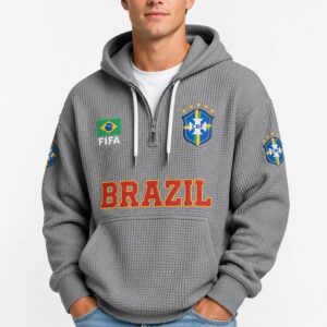 world cup 2026 brazil waffle quarter zip hoodie3