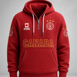world cup 2026 canada waffle quarter zip hoodie