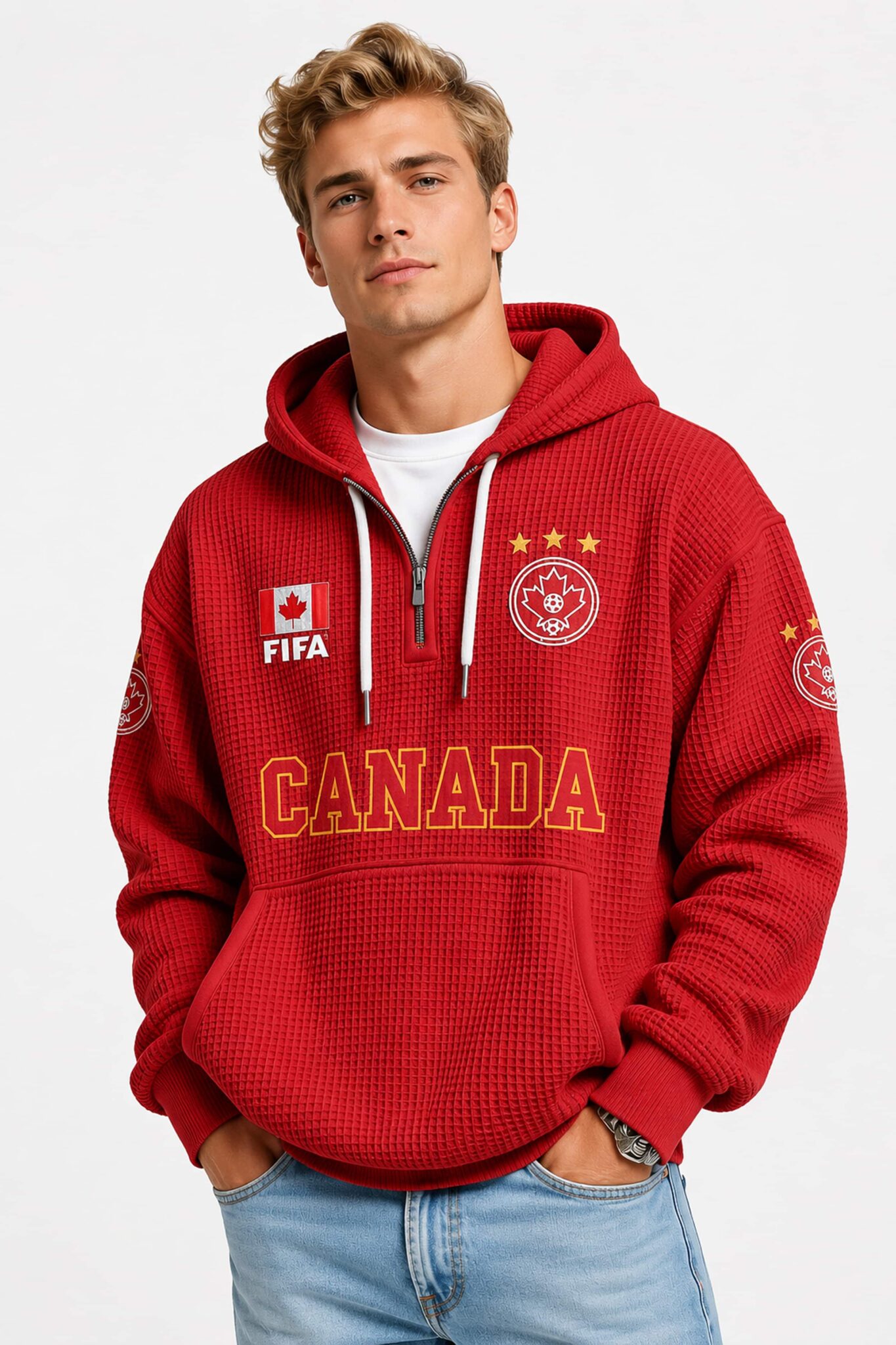 world cup 2026 canada waffle quarter zip hoodie1