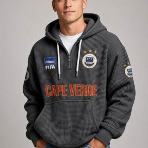 world cup 2026 cape verde waffle quarter zip hoodie2