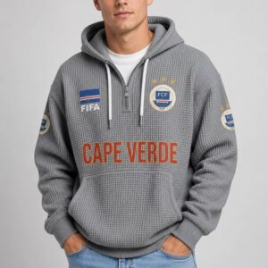 world cup 2026 cape verde waffle quarter zip hoodie3