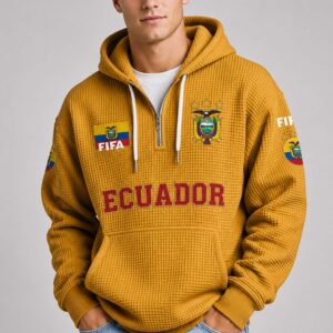 world cup 2026 ecuador waffle quarter zip hoodie1