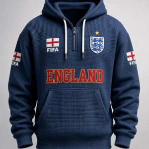 world cup 2026 england waffle quarter zip hoodie