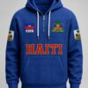 world cup 2026 haiti waffle quarter zip hoodie